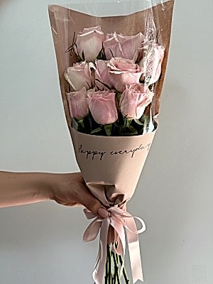 10 İthal Pembe Gül Buketi