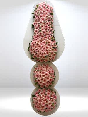 3 Katlı Pembe Çelenk