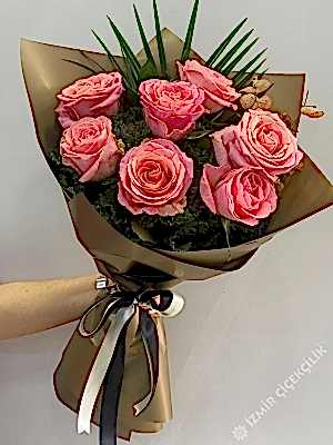 7 İthal Somon Gül Buketi