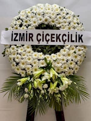 Beyaz Çember Cenaze Çelengi