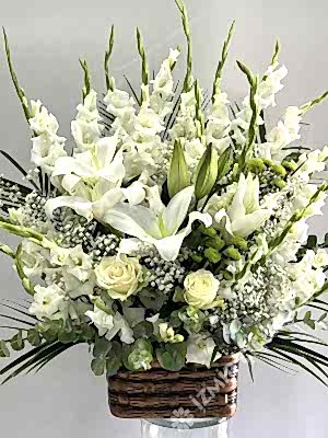 Beyaz Gül Lilyum Özel Aranjman