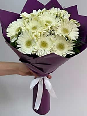 Beyaz Gerbera Buketi