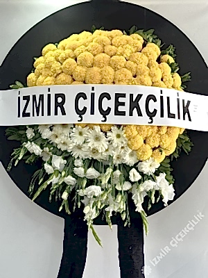 Beyaz Sarı Cenaze Çelengi
