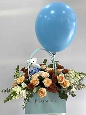 Erkek Bebek Çantada Aranjman