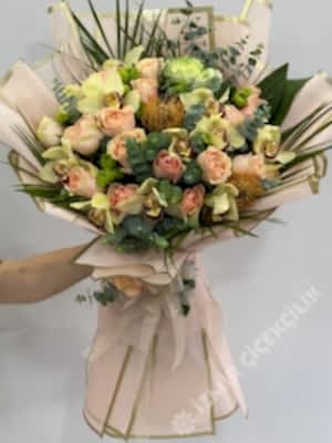 Deluxe Orkide & Gül Buketi