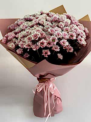 Pembe Papatya Krizantem Buketi