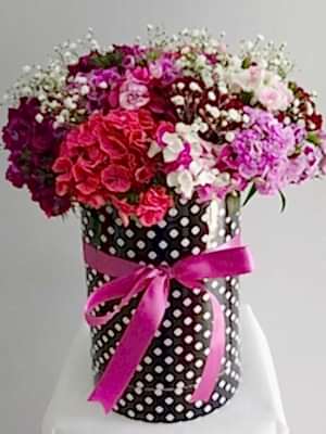 Puantiyeli Kutuda Kır Çiçekleri