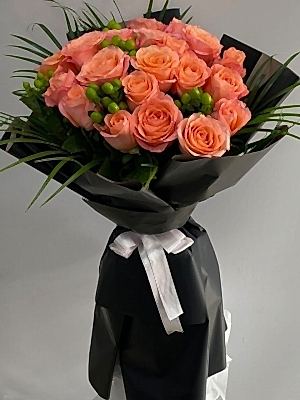 İthal 20 Somon Gül Buketi